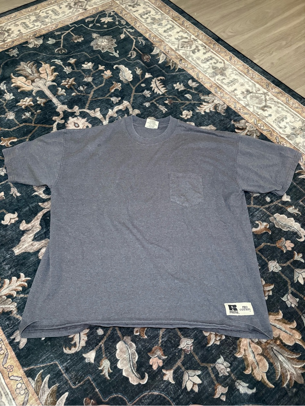 Russell Athletic Heather Gray Short Sleeve Pocket Tee